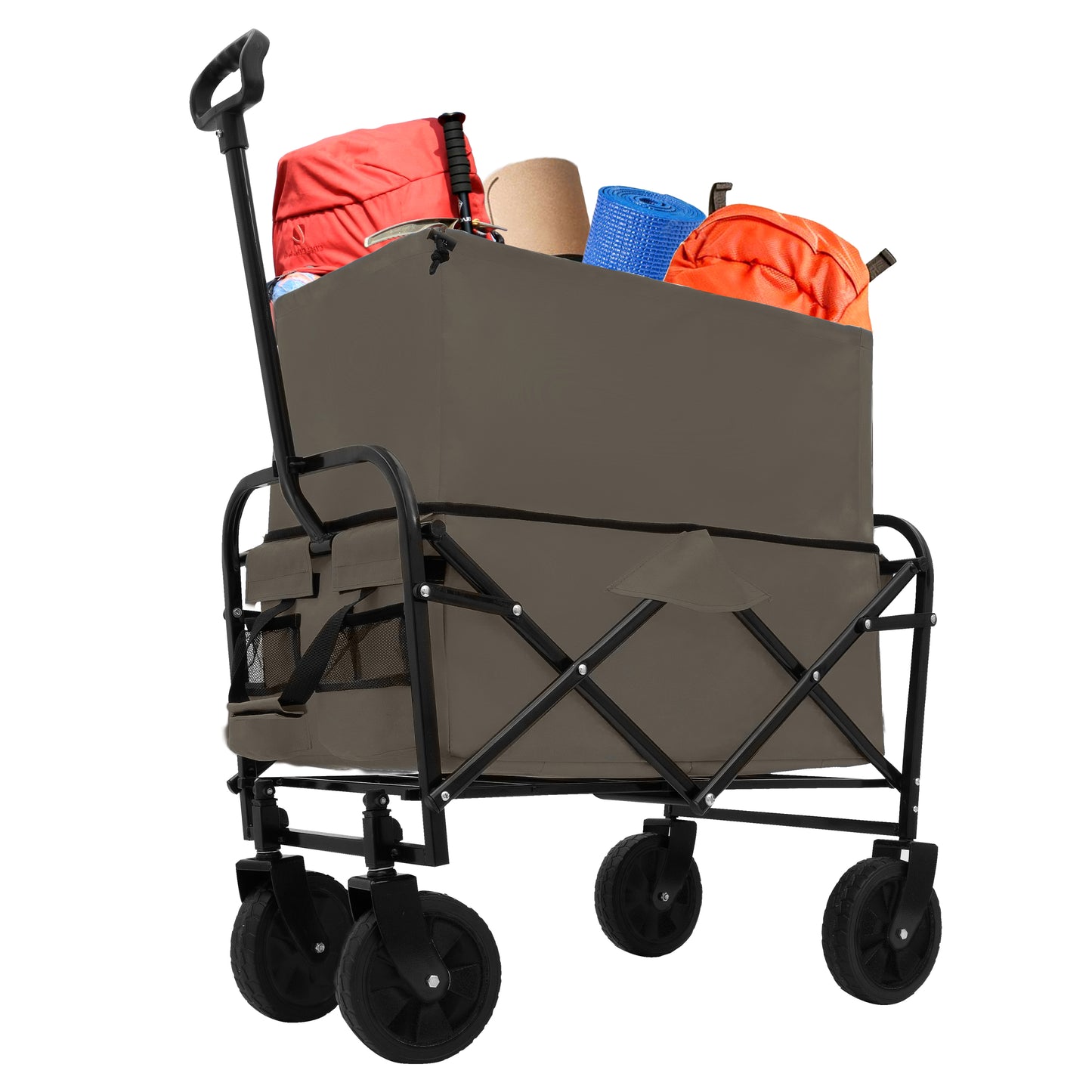 Collapsible Foldable Wagon Cart Beach Wagon Heavy Duty Utility Cart Utility Wagon Grocery Cart for for Camping Shopping Sports Gardeing Fishing
Supports 225lbs All-Terrain Wheels green