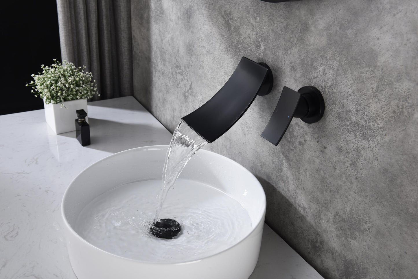 Wall Mount Widespread Bathroom Faucet