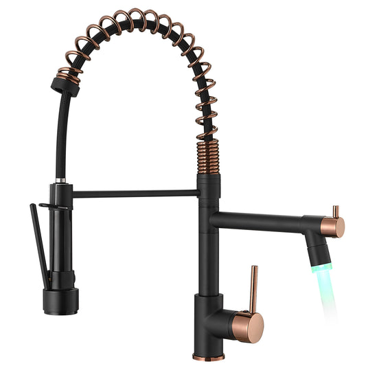 Commercial Kitchen Faucet with Pull Down Sprayer, Single Handle Single Lever Kitchen Sink Faucet