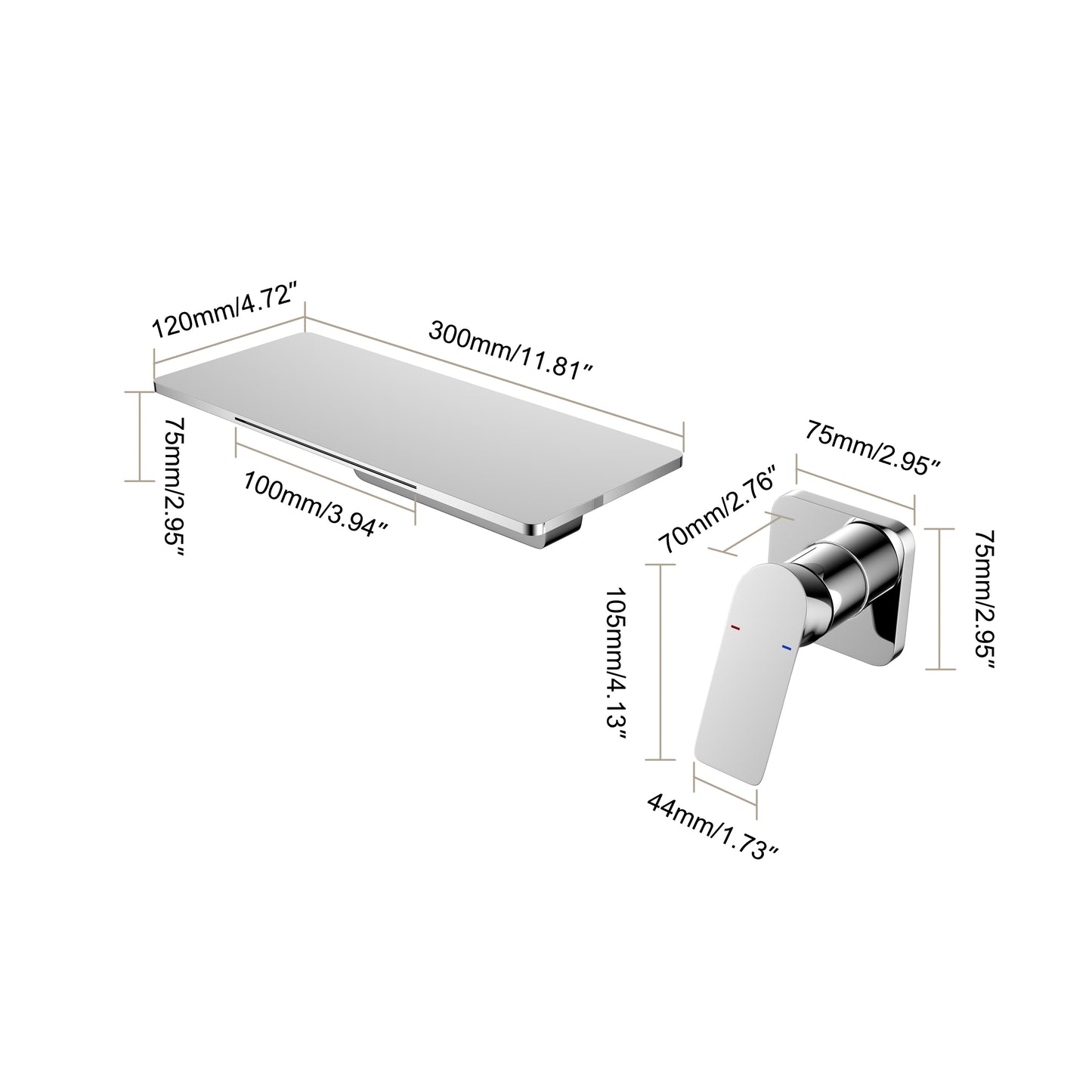 Grifo para lavabo de baño en cascada