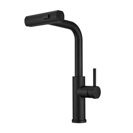 Kitchen Sink Faucet, Black Kitchen Faucets with Pull out Sprayer,Kitchen Bar Faucet Single Hole Faucet