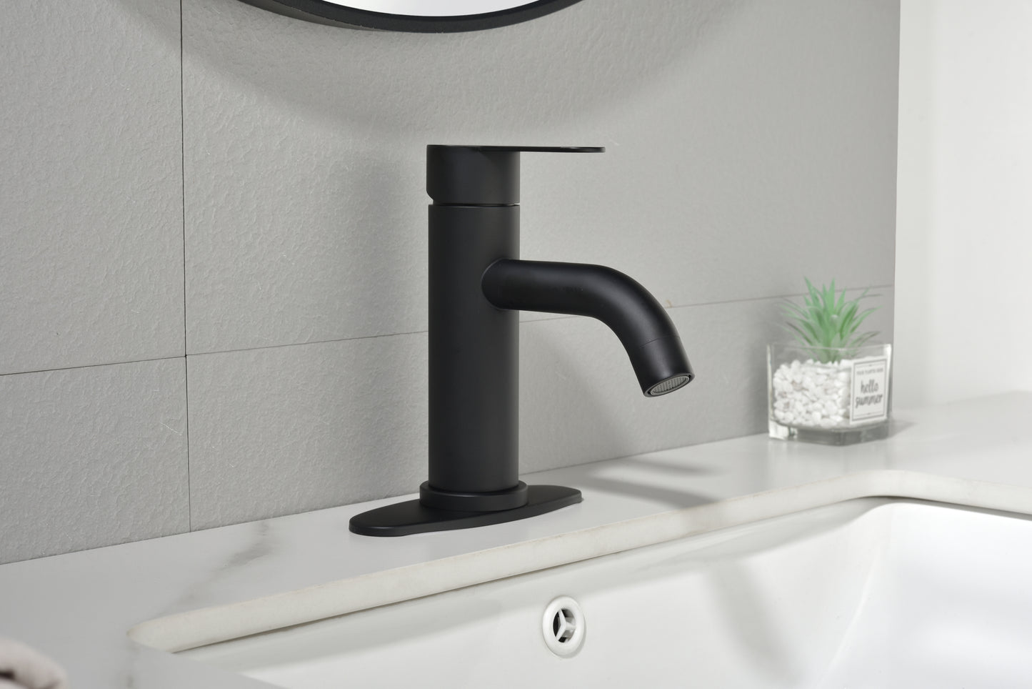 Waterfall Spout Bathroom Faucet,Single Handle Bathroom Vanity Sink Faucet