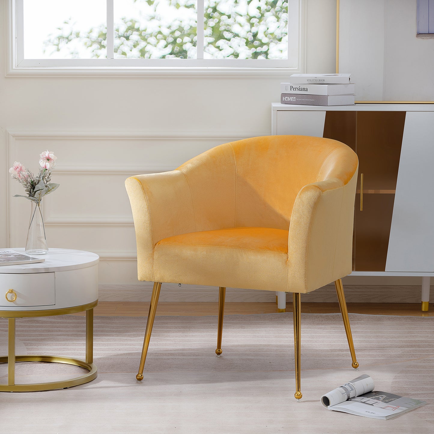 Silla decorativa de terciopelo con estructura de madera, sillón moderno, silla de ocio con patas de metal dorado, silla de lectura individual para sala de estar, dormitorio, oficina, hotel, apartamentos