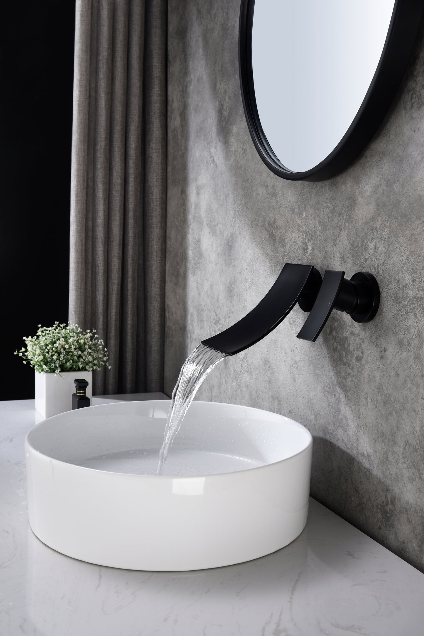 Wall Mount Widespread Bathroom Faucet