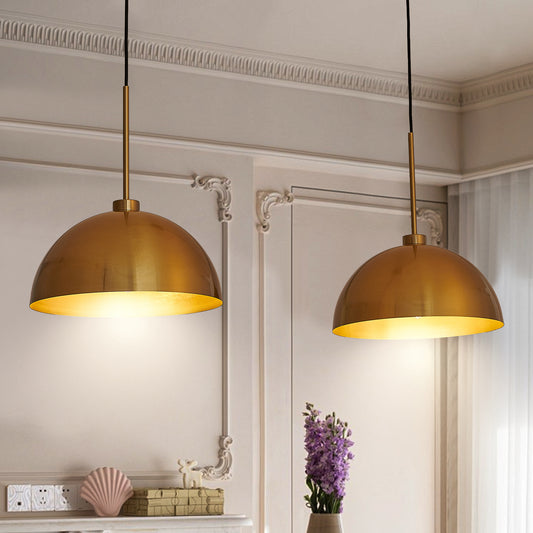 41' Industrial Modern Copper Color Double Pendant Light – Adjustable Ceiling Hanging Lamp with Bright Finish for Dining Room, Kitchen, or Living Room – Stylish and Durable Lighting Fixture (No Bulbs)