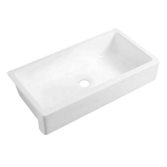 White Farmhouse Sink Deep Apron Sink Undermount Farmhouse Kitchen Sink Single Farm Sink