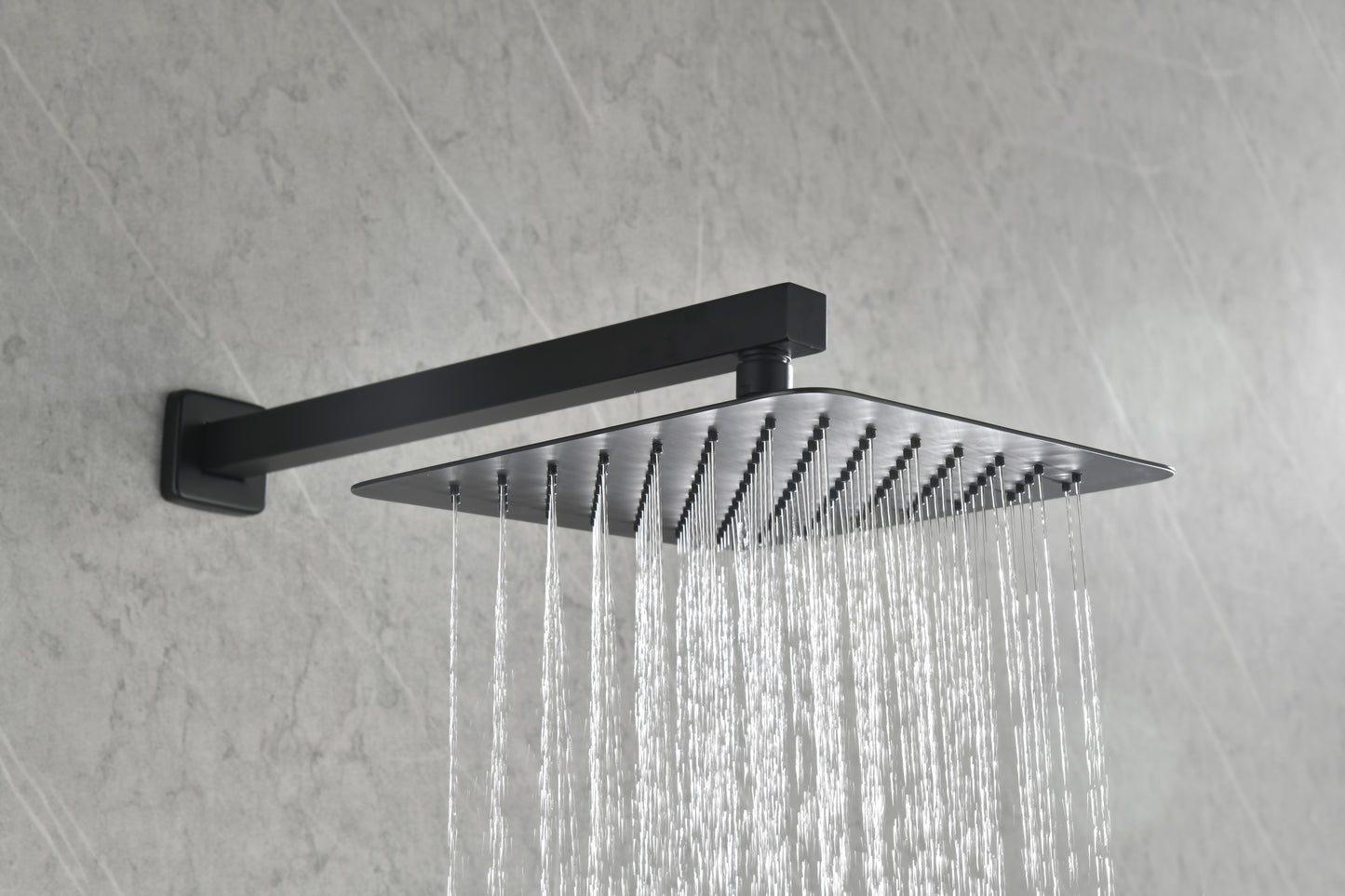 Wall Mounted Waterfall Rain Shower System With 3 Body Sprays & Handheld Shower