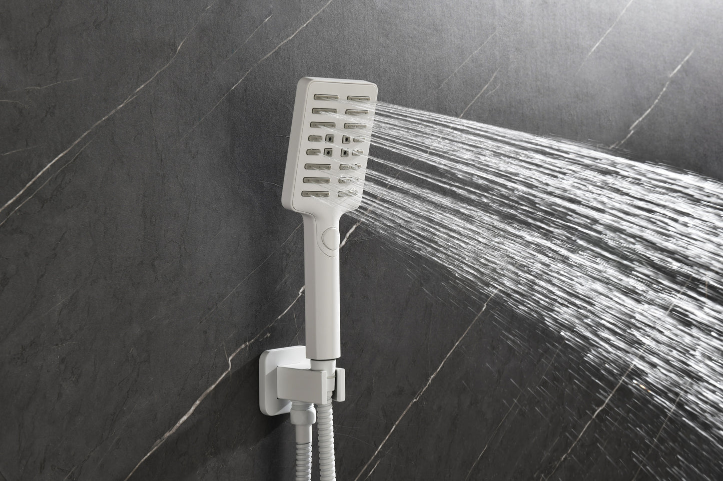 Wall Mounted Waterfall Rain Shower System With 3 Body Sprays & Handheld Shower