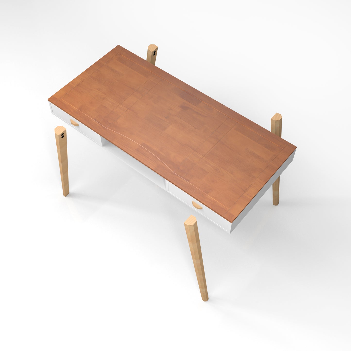 Mesa de madera del ordenador del escritorio del tocador del maquillaje del tocador del tocador con el panel superior de madera sólida