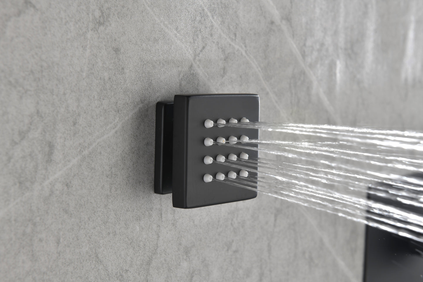 Wall Mounted Waterfall Rain Shower System With 3 Body Sprays & Handheld Shower