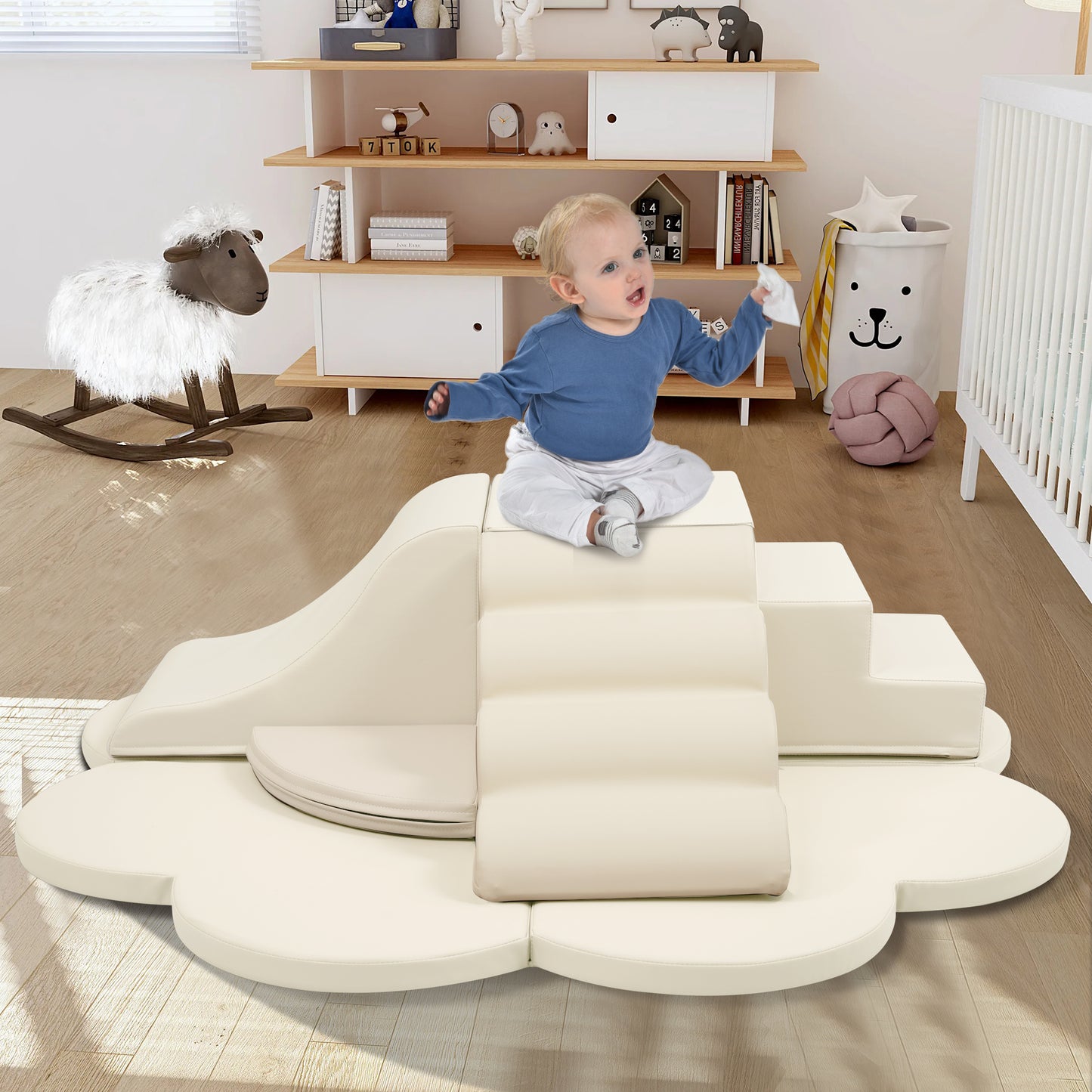 Soft Foam Block Play Structures Climbers for Child Development, 6-Piece Baby Foam Climbing Foam, Climbing Crawling Toys Soft Foam Blocks Activity Play Set
