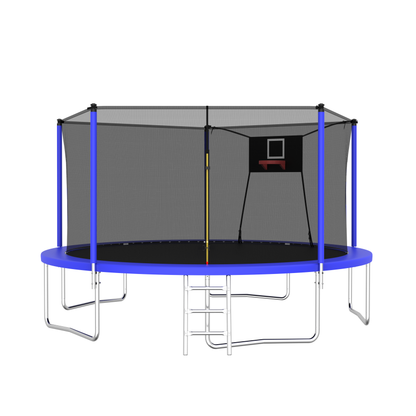 14FT Trampoline ,Sports Fitness Trampolines with Enclosure Net, Recreational Trampolines for Outdoor Indoor