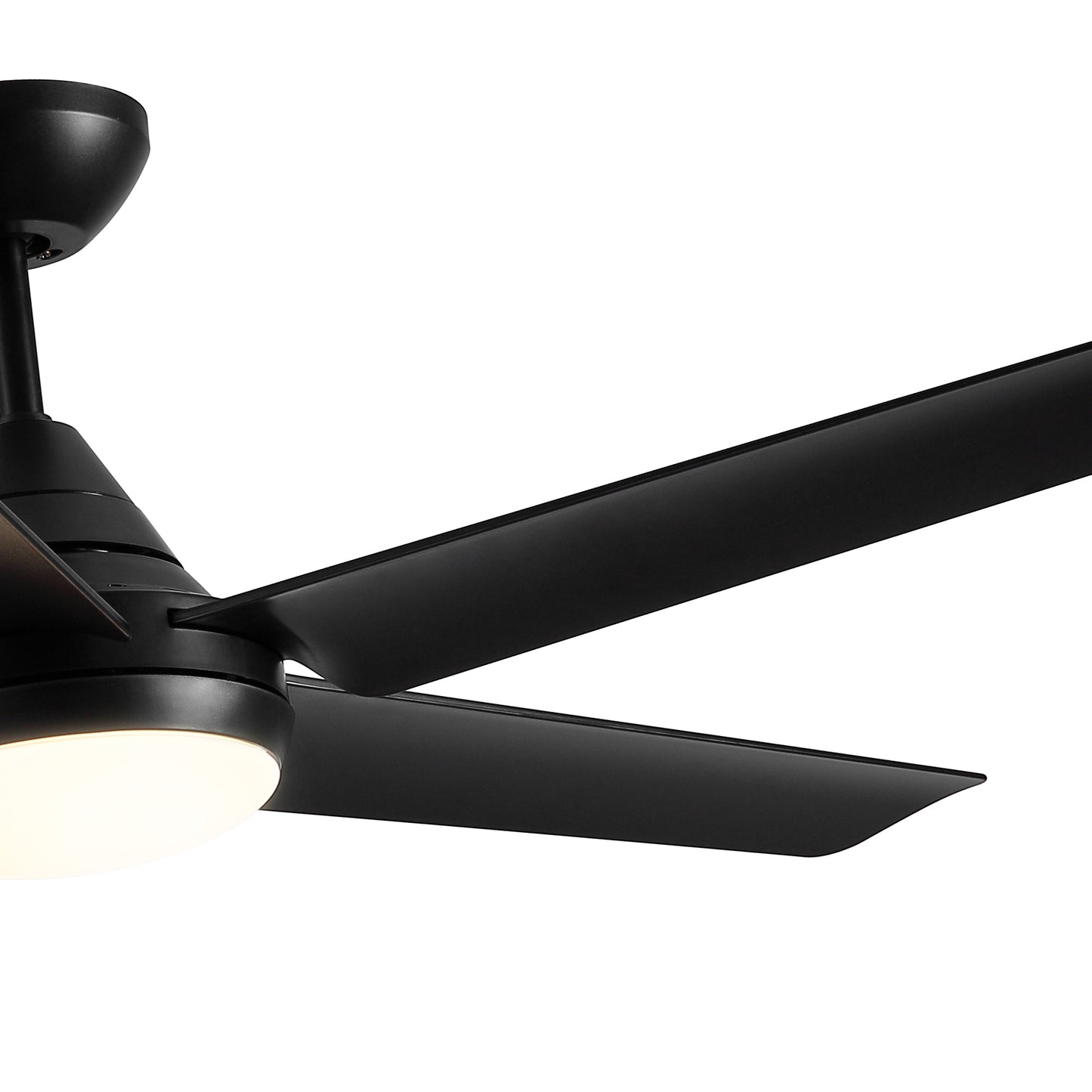 YUHAO 48 In Intergrated LED Ceiling Fan Lighting with Black ABS Blade