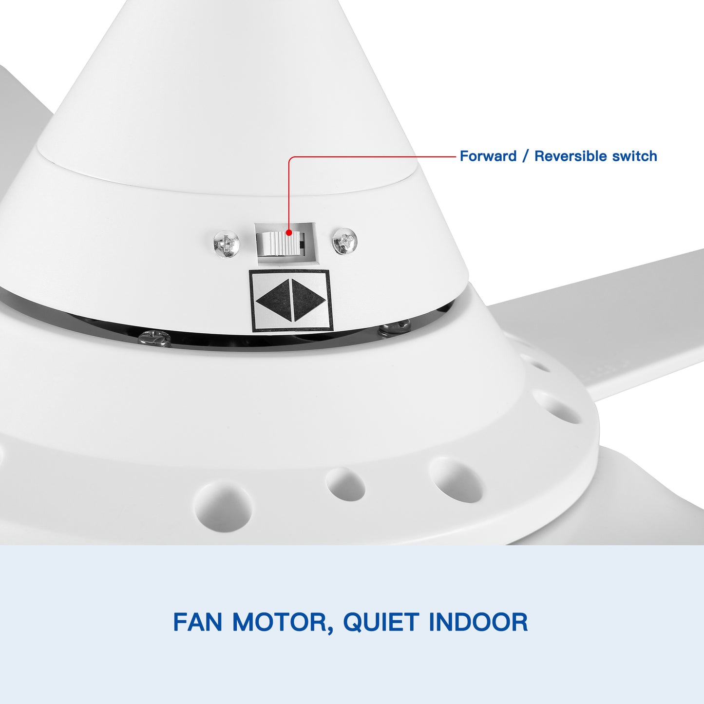 YUHAO 48 In Intergrated LED Ceiling Fan with White ABS Blade