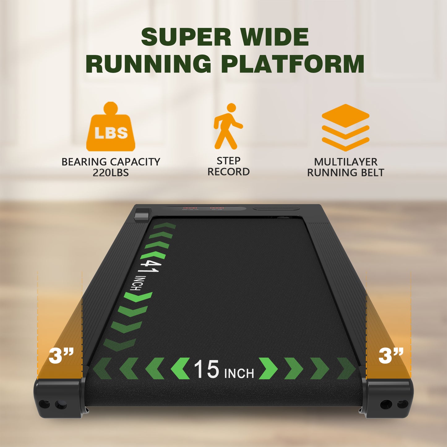 Cinta de correr con almohadilla para caminar debajo del escritorio, cinta de correr debajo del escritorio para oficina en casa, cinta de correr 2 en 1 para escritorio, ahorro de espacio con tapete para cinta de correr, control remoto, pantalla LED.