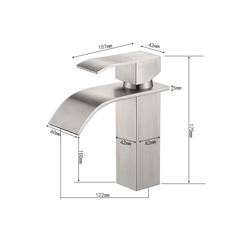 Waterfall Spout Bathroom Faucet,Single Handle Bathroom Vanity Sink Faucet