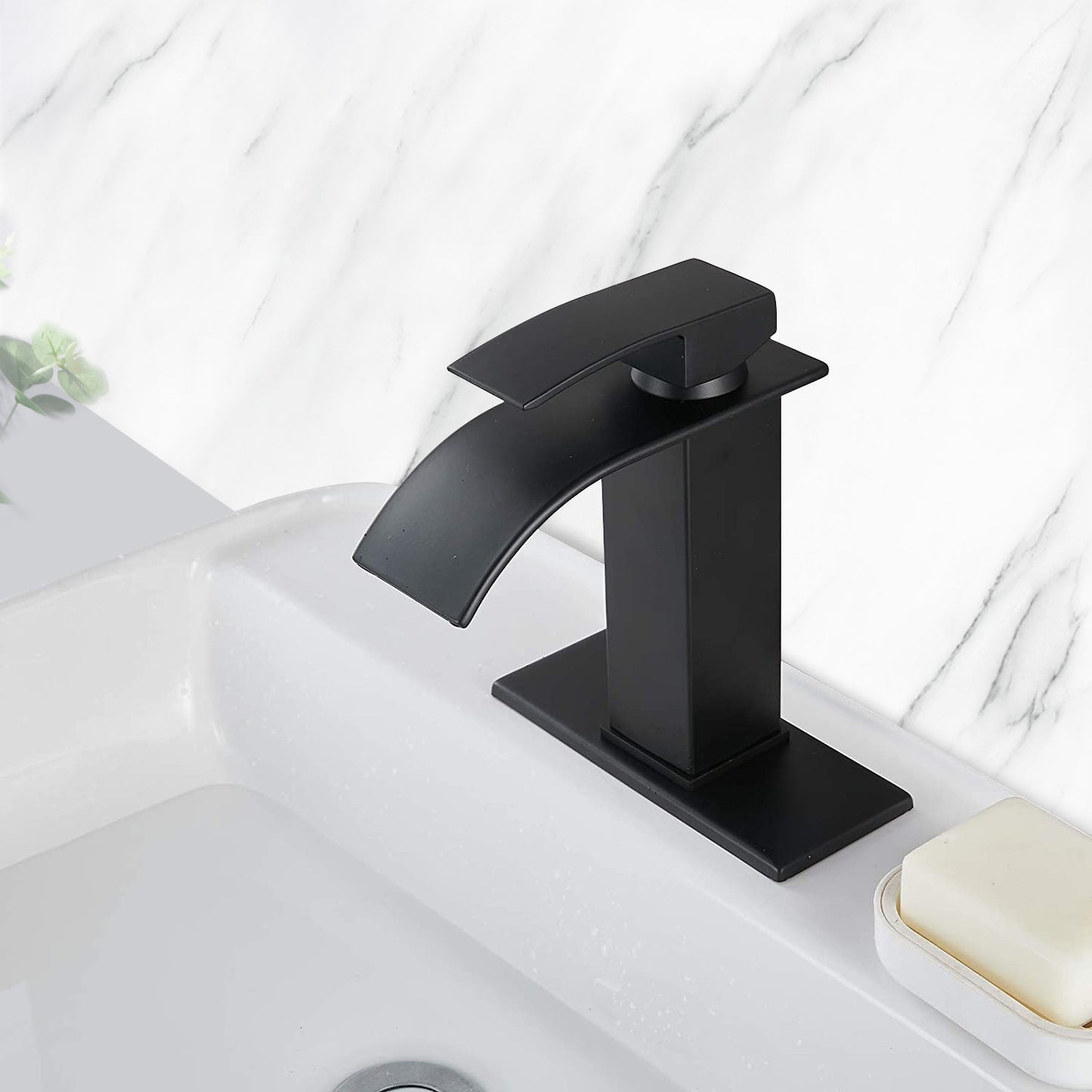 Grifo de baño con caño en cascada, Grifo monomando para lavabo de tocador de baño