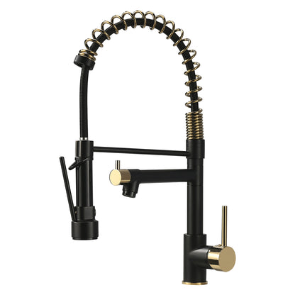 Commercial Kitchen Faucet with Pull Down Sprayer, Single Handle Single Lever Kitchen Sink Faucet