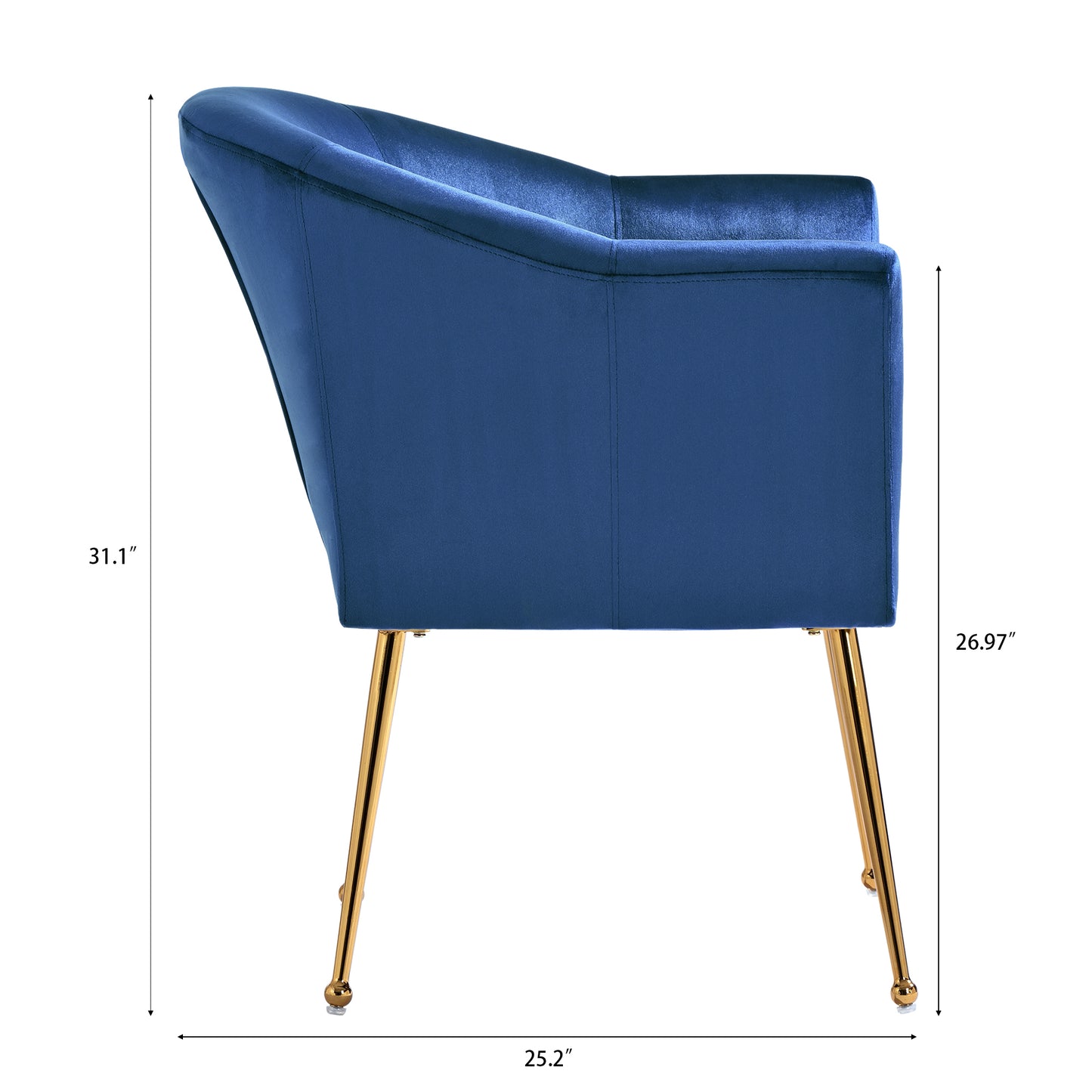 Silla decorativa de terciopelo con estructura de madera, sillón moderno, silla de ocio con patas de metal dorado, silla de lectura individual para sala de estar, dormitorio, oficina, hotel, apartamentos