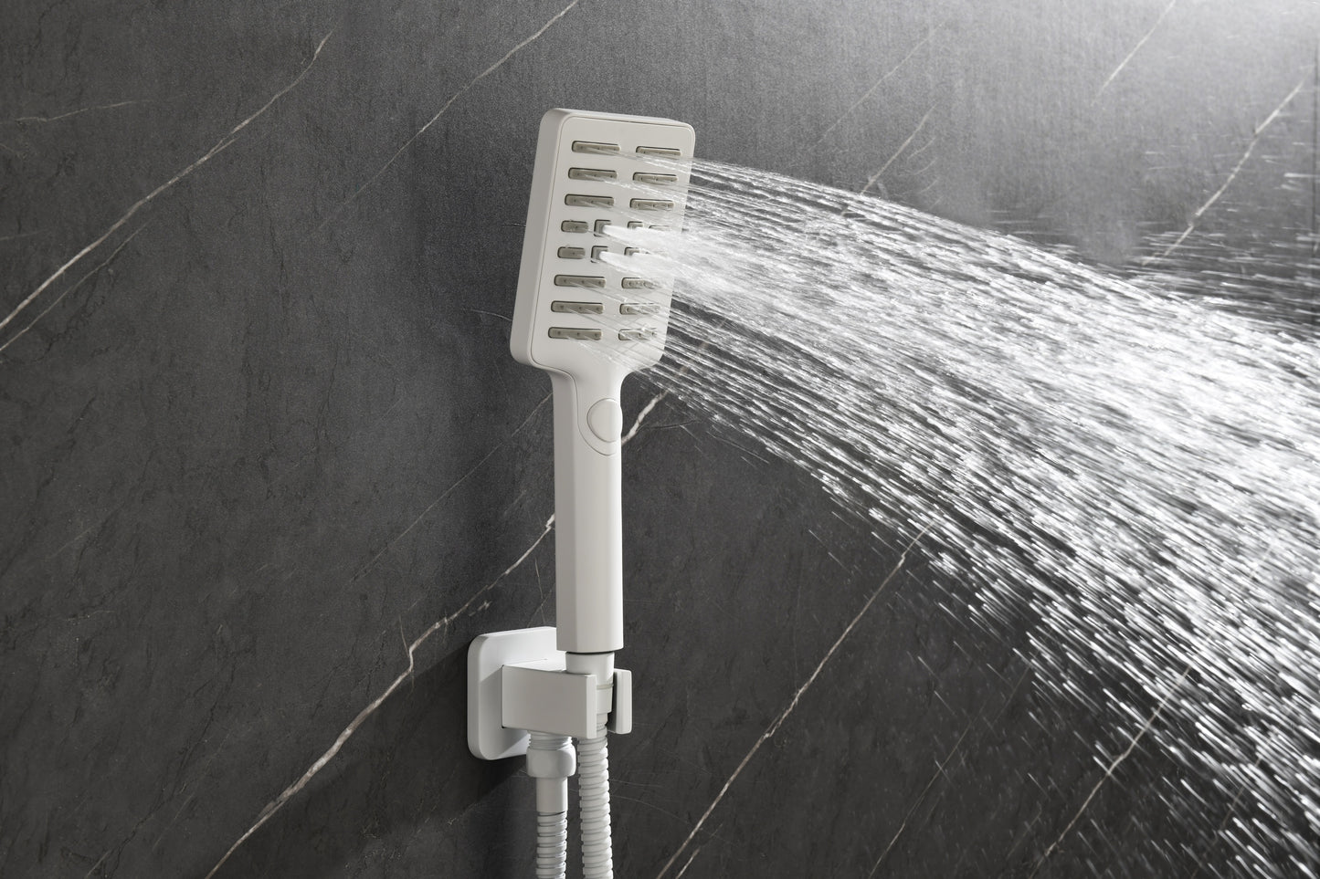 Wall Mounted Waterfall Rain Shower System With 3 Body Sprays & Handheld Shower