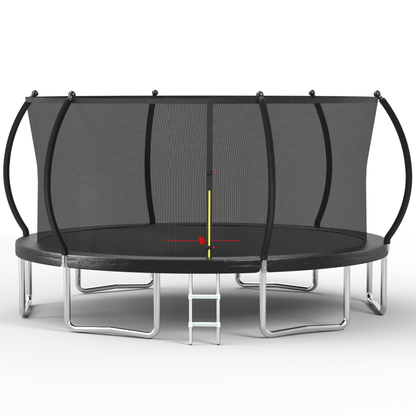 YC 16FT trampoline Pumpkin-Srandard- Black