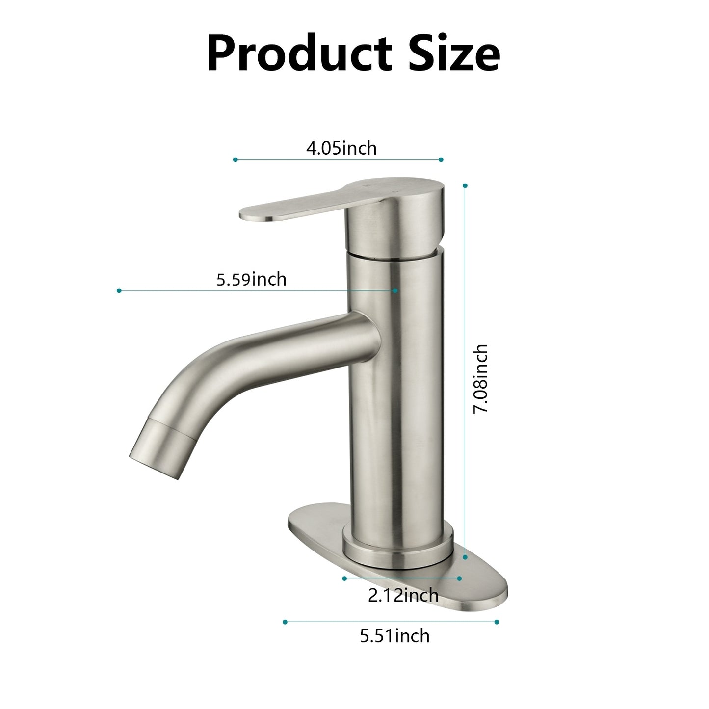 Waterfall Spout Bathroom Faucet,Single Handle Bathroom Vanity Sink Faucet