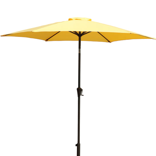 Yellow 9ft Patio Umbrella with Carry Bag, Aluminum Pole, Vented Canopy