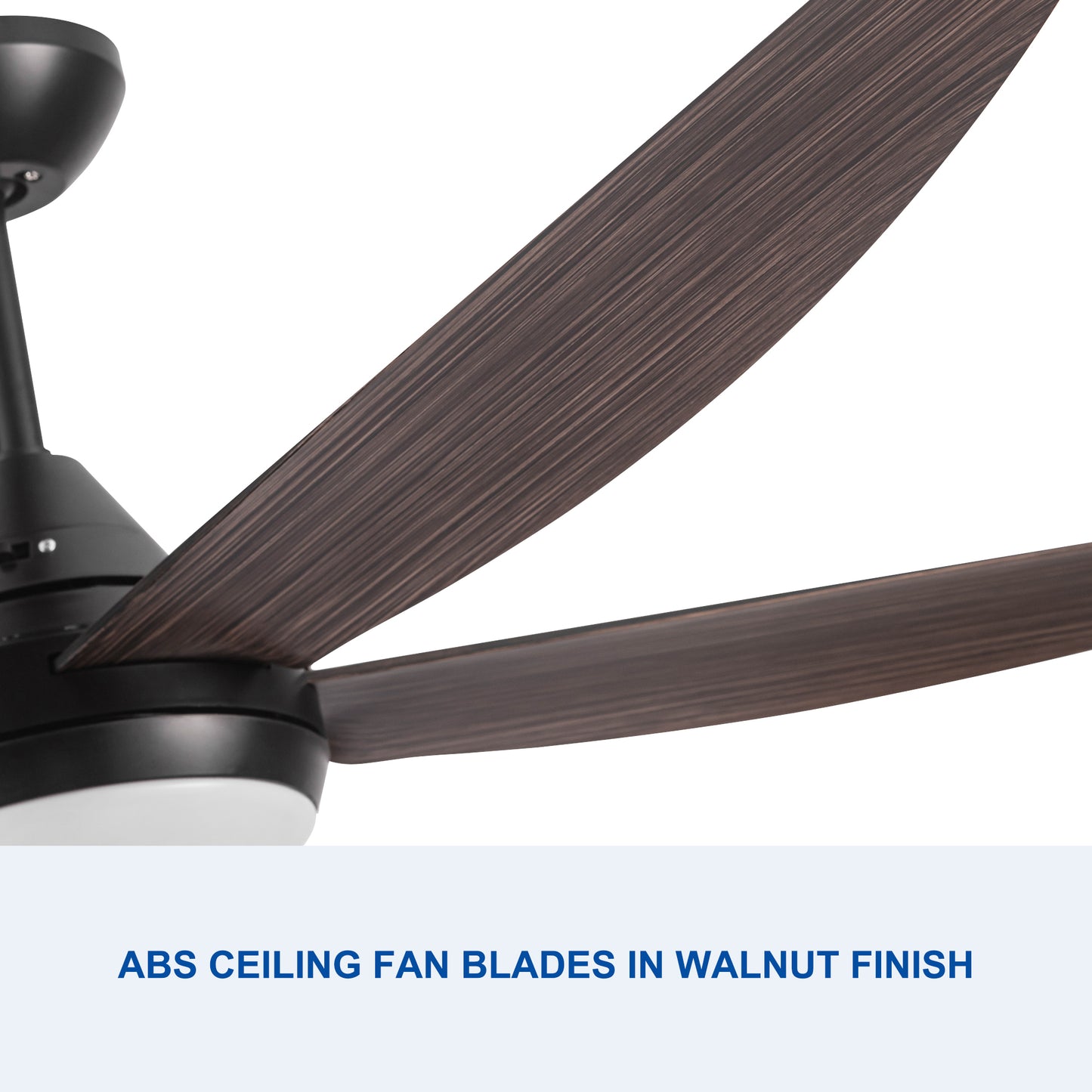 YUHAO 56 In Intergrated LED Ceiling Fan Lighting with Brown Wood Grain ABS Blade