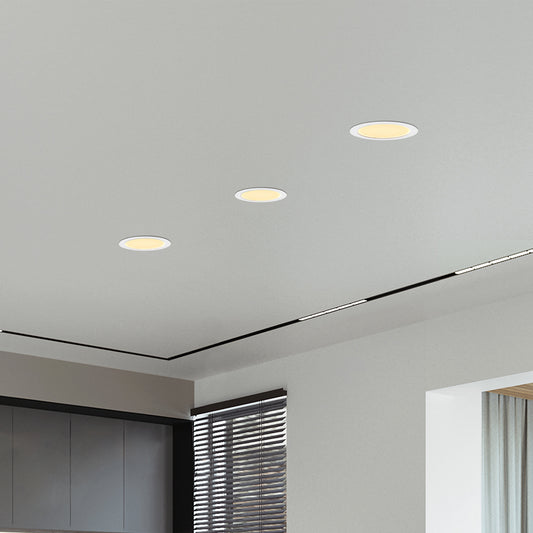 12-Pack 4 Inch Ultra-Thin LED Recessed Ceiling Light with Junction Box, 2700K-5000K Dimmable Color Changing Downlight, 9W 810LM, Easy Install, Ideal for Kitchen, Bedroom, Basement