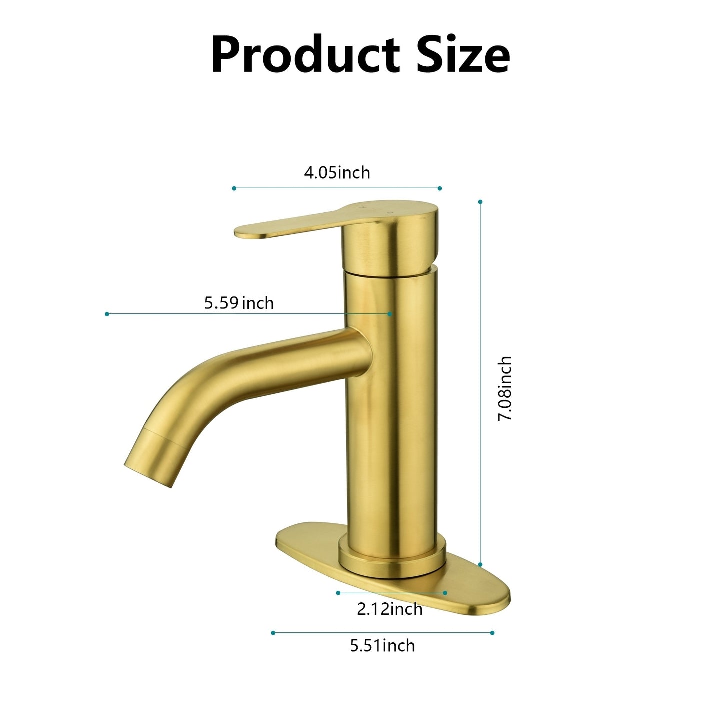 Waterfall Spout Bathroom Faucet,Single Handle Bathroom Vanity Sink Faucet