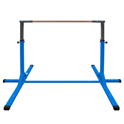 Gymnastics Bar for Kids, Adjustable Height Gym Bar, Junior Training Kip Bar for Home, Built for kids 3+ Years Blue