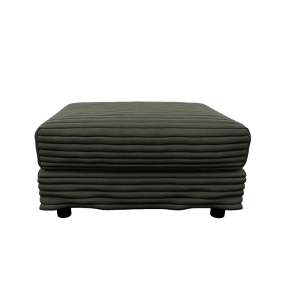 Plush Corduroy Ottoman to Combine with 2 Seater Sofa, 3 Seater Sofa and 4 Seater Sofa, Suitable for Living Rooms, Apartments, Offices,Green