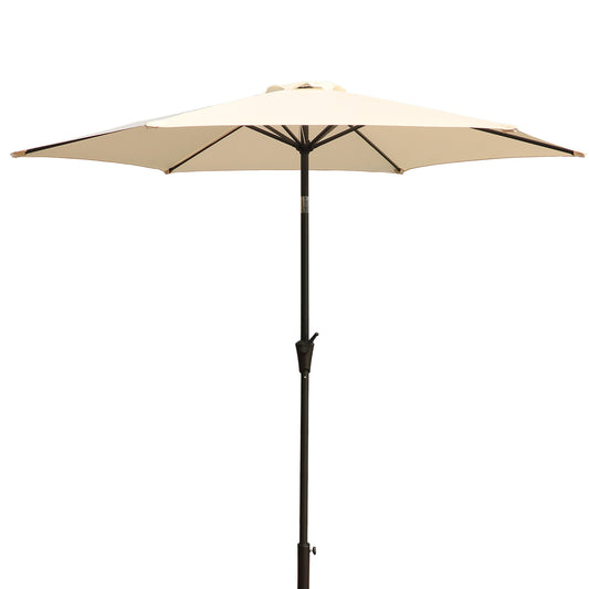 Premium 9' Patio Umbrella with Carry Bag, Cream, Aluminum, 106x106x91 inches