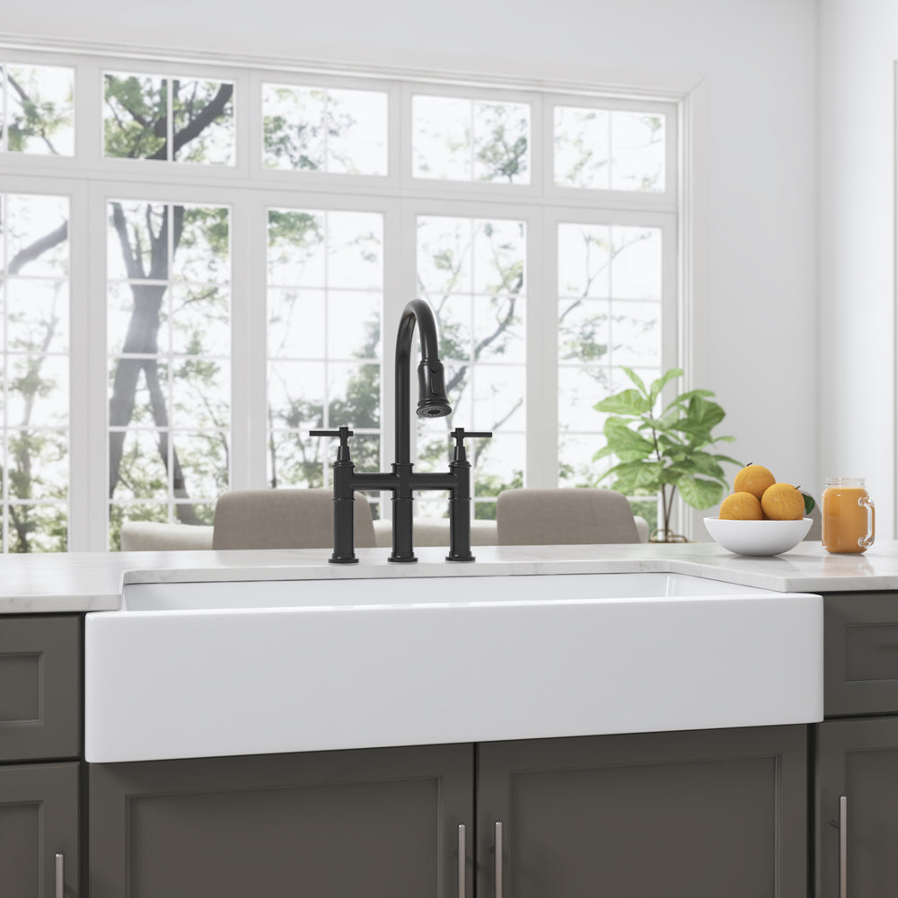 White Farmhouse Sink Deep Apron Sink Undermount Farmhouse Kitchen Sink Single Farm Sink