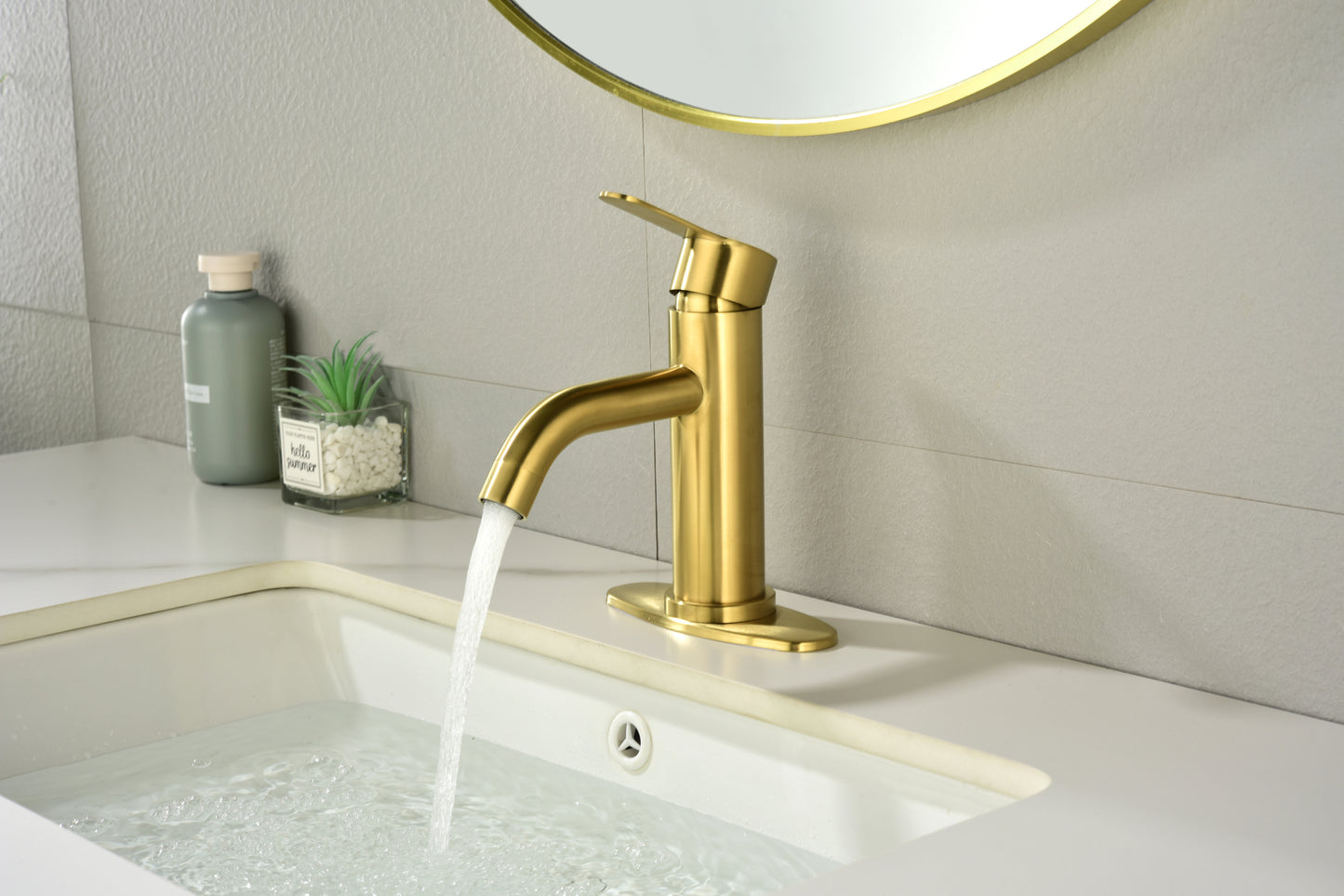 Waterfall Spout Bathroom Faucet,Single Handle Bathroom Vanity Sink Faucet