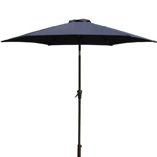 Navy Blue 9ft Patio Umbrella with Carry Bag and Adjustable Tilt, Aluminum