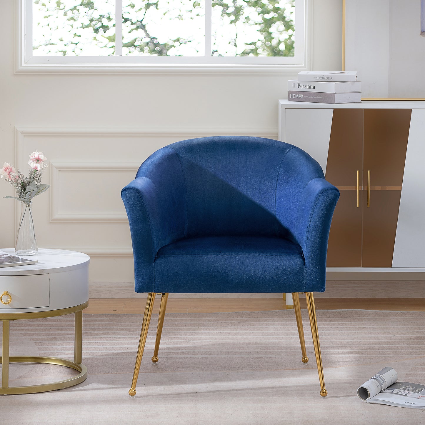 Silla decorativa de terciopelo con estructura de madera, sillón moderno, silla de ocio con patas de metal dorado, silla de lectura individual para sala de estar, dormitorio, oficina, hotel, apartamentos