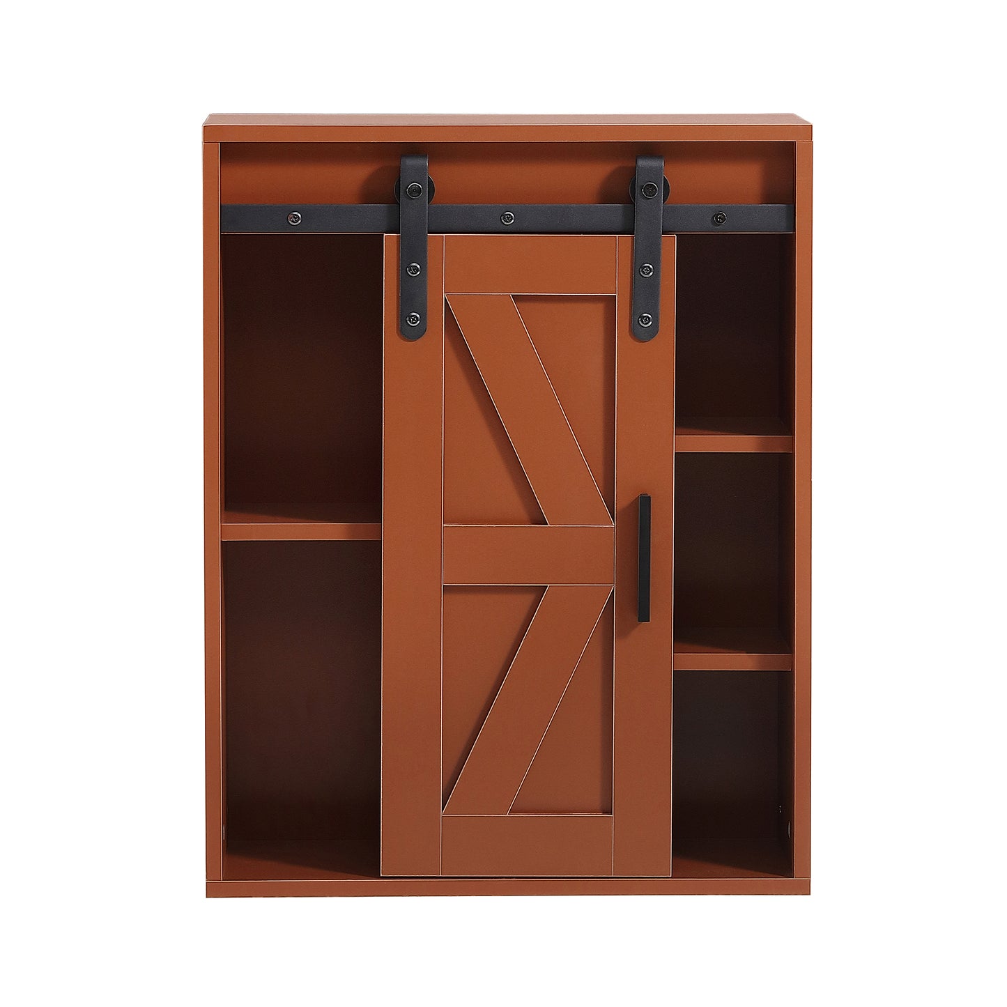 Gabinete de Almacenamiento de Pared de Madera, gabinete de Almacenamiento de baño de Inodoro de 5 Capas, gabinete Multifuncional con Puerta Ajustable, marrón Chocolate