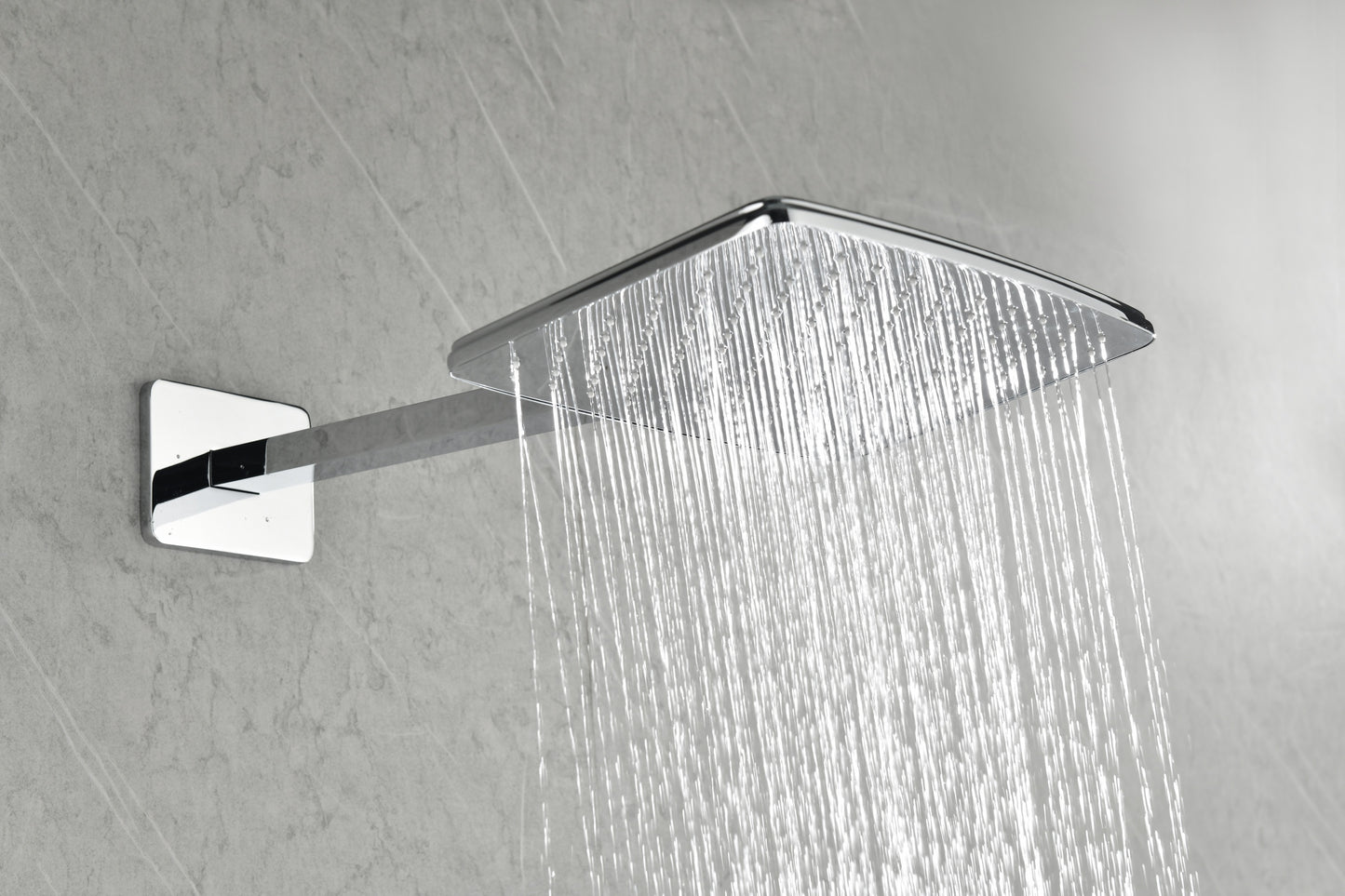 Wall Mounted Waterfall Rain Shower System With 3 Body Sprays & Handheld Shower