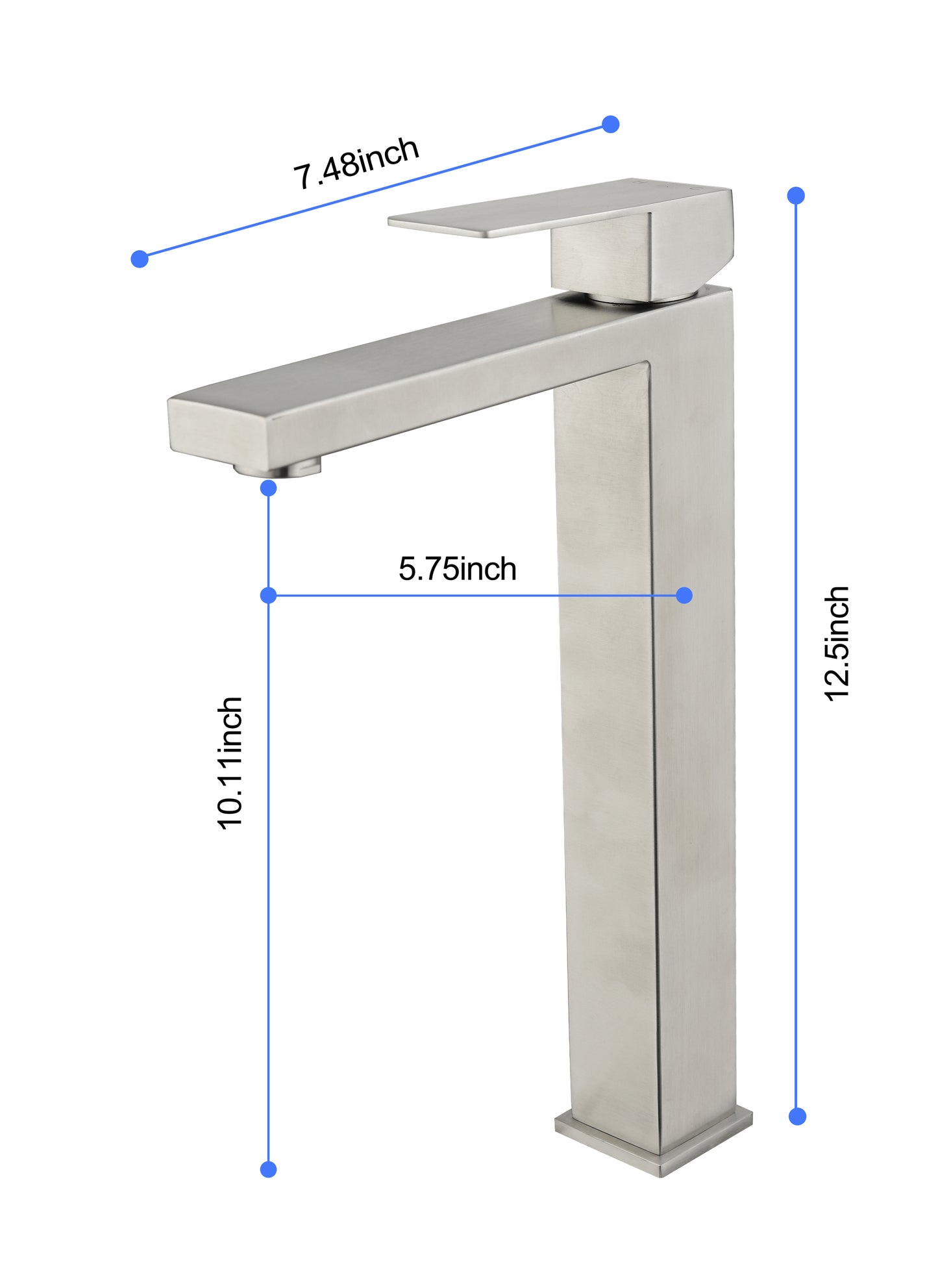 Grifo de baño con caño en cascada, Grifo monomando para lavabo de tocador de baño