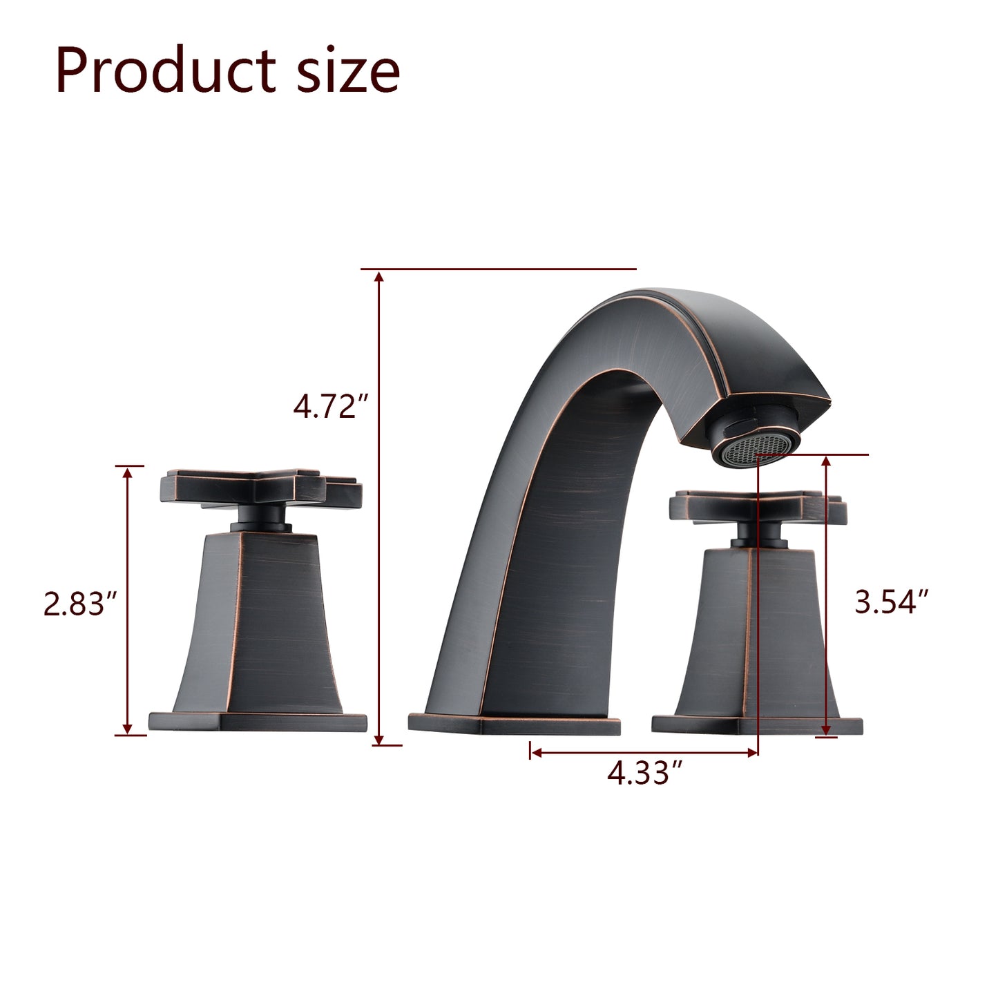 Widespread Bathroom Faucet 8 Inch 2 Handles with Drain Assembly, Oil-Rubbed Bronze