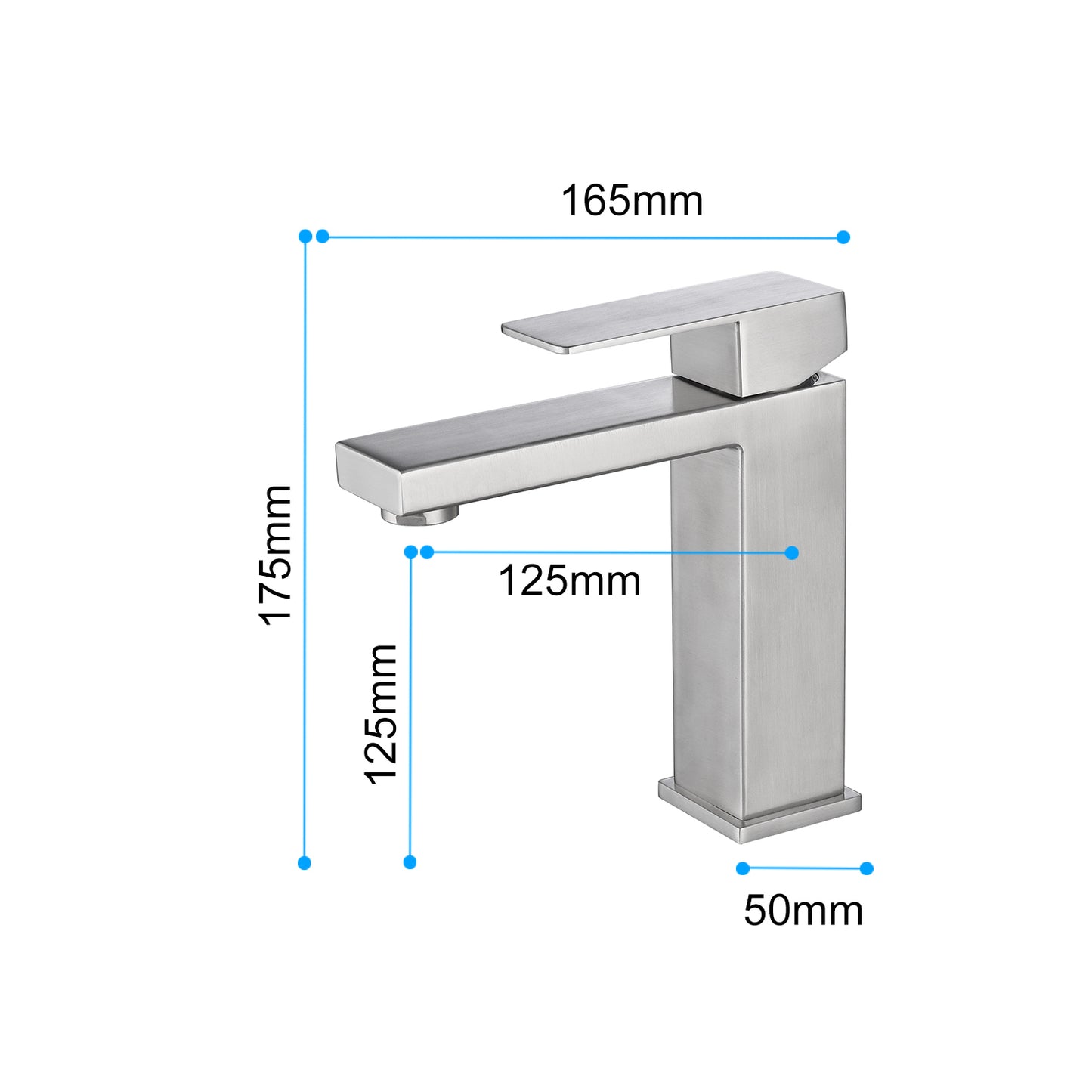 Grifo de baño con caño en cascada, Grifo monomando para lavabo de tocador de baño