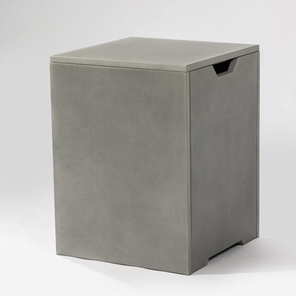 Modern Square Propane Tank Cover Holder with Multi-functional Utility in Grey Iron, 15.35 x 15.35 x 20.47 inches