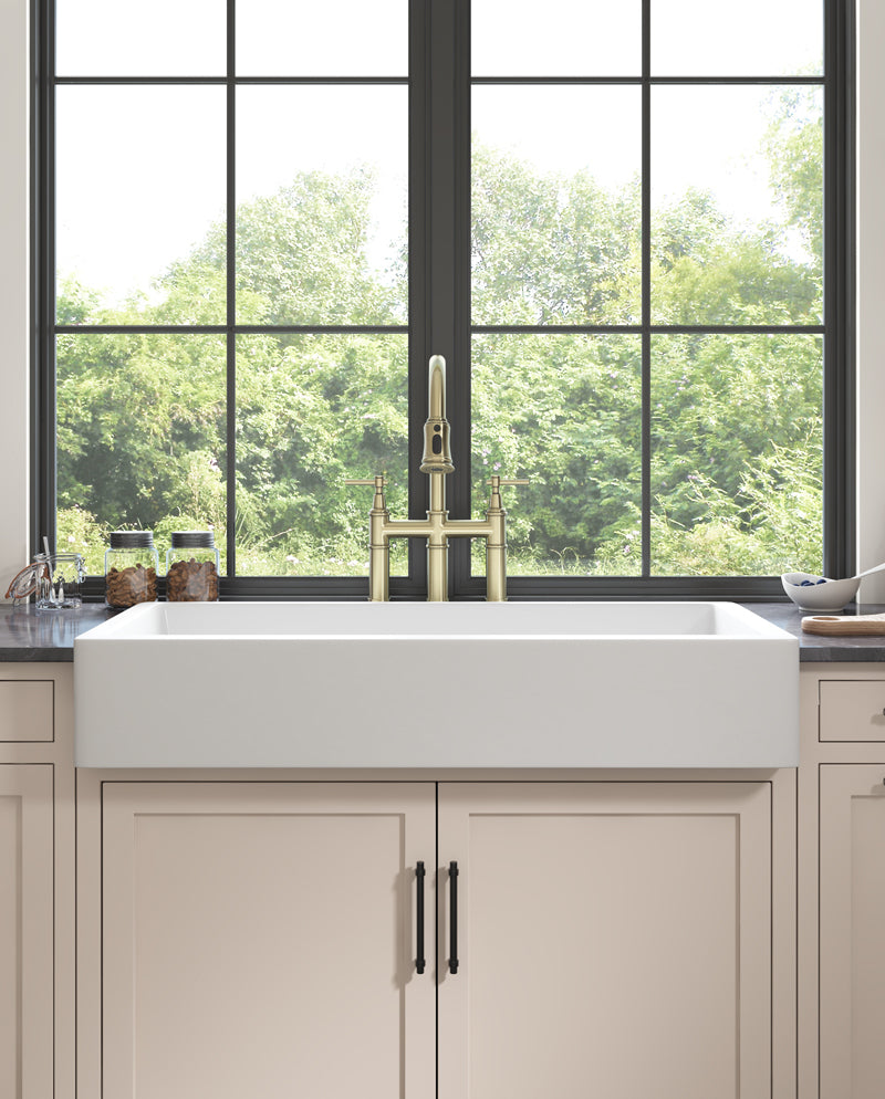 White Farmhouse Sink Deep Apron Sink Undermount Farmhouse Kitchen Sink Single Farm Sink