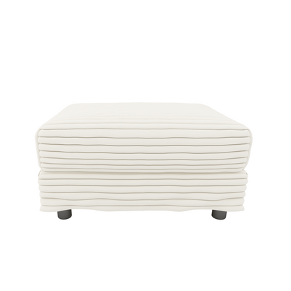 Plush Corduroy Ottoman to Combine with 2 Seater Sofa, 3 Seater Sofa and 4 Seater Sofa, Suitable for Living Rooms, Apartments, Offices, Beige