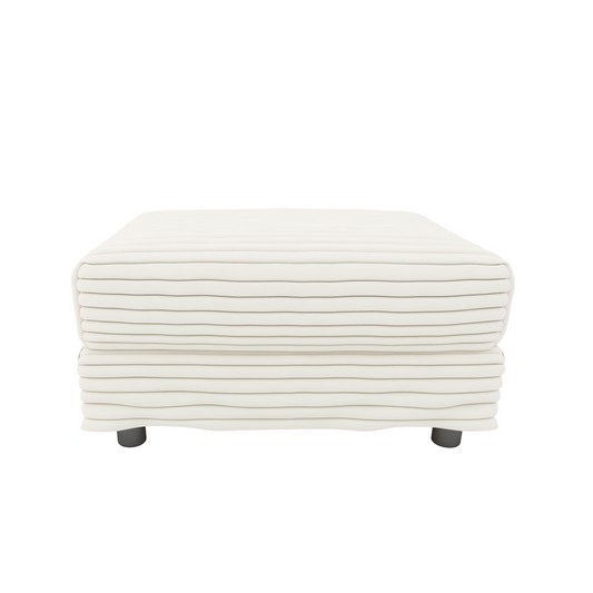 Plush Corduroy Ottoman to Combine with 2 Seater Sofa, 3 Seater Sofa and 4 Seater Sofa, Suitable for Living Rooms, Apartments, Offices, Beige