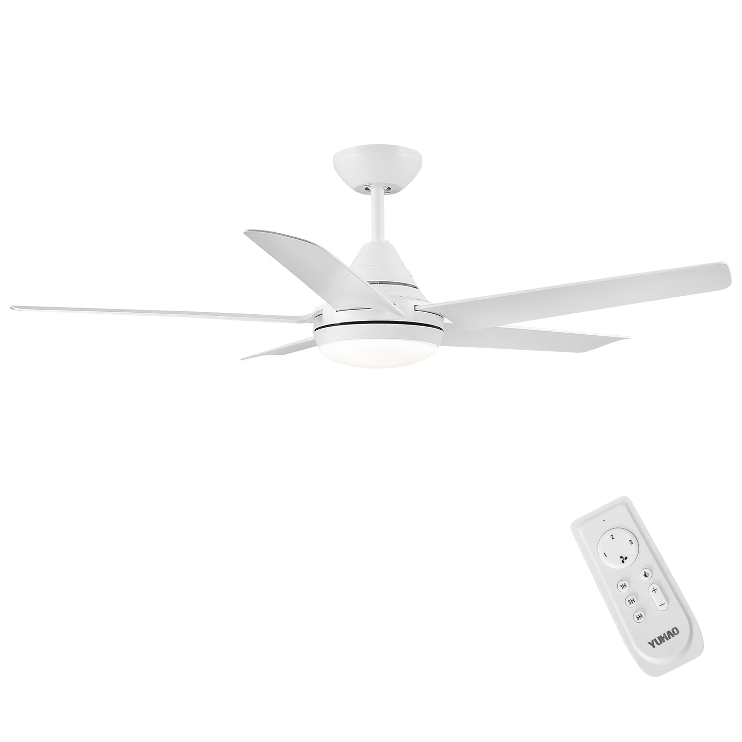 YUHAO 48 In Intergrated LED Ceiling Fan with White ABS Blade