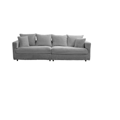 104.3' Plush Corduroy 4-Seat Sofa,Modern Comfy Upholstered Sofa Cloud Couch,Deep Seat Couches with Soft Pillows,Convertible Deep Seat Sofa Lounge Chair for Living Room Bedroom,Apartment,Office