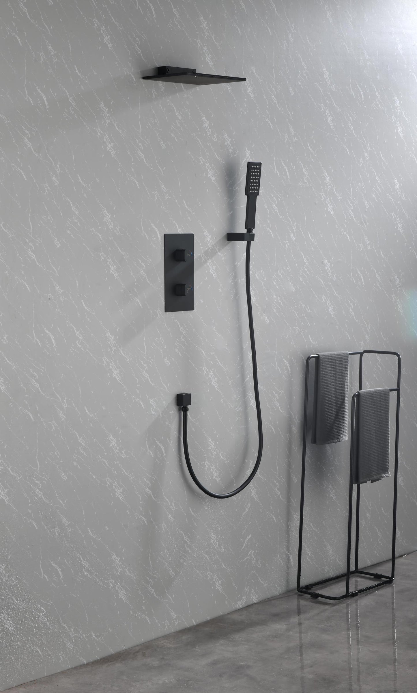 Waterfall Spout Wall Mounted shower  with Handheld   Shower  Systems