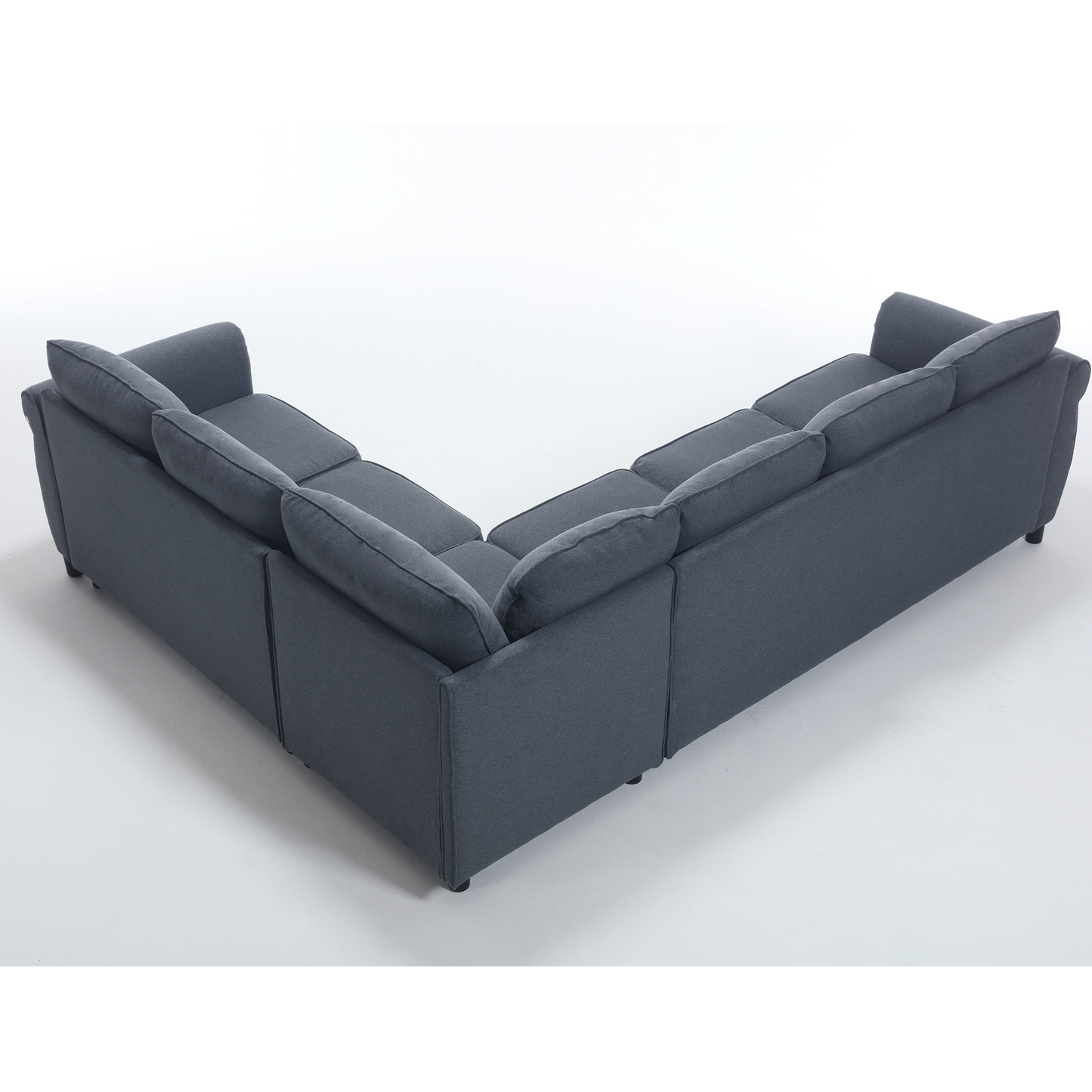 [NEW ARRIVED] [VIDEO PROVIDED] Sleeper Sofa, 2 in 1 Pull Out Couch Bed,6 seater sofa bed, L Shaped Sleeper Sectional Sofa Couch,Riveted sofa,104'' Large combined sofa Bed in living room, Dark Gray